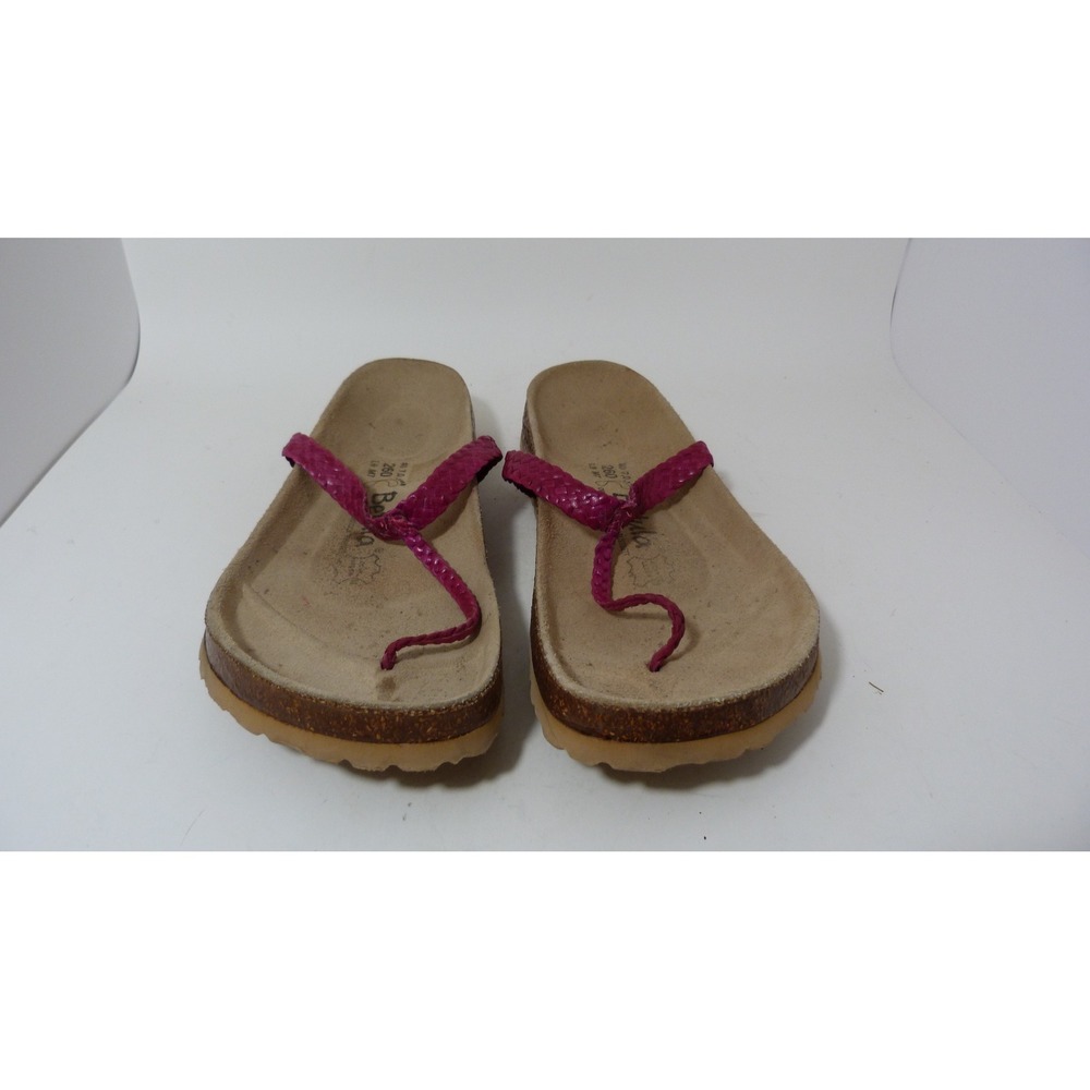 Betula by Birkenstock Magenta Pink Braided Thong Sandals Cork Footbed EU 40